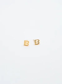Gold Initial Earrings