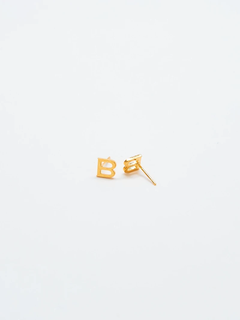 Gold Initial Earrings