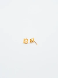 Gold Initial Earrings