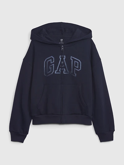 Kids VintageSoft Logo Zip Hoodie