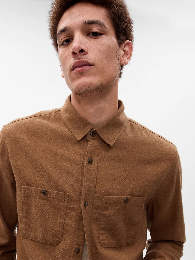 Organic Cotton Midweight Flannel Shirt