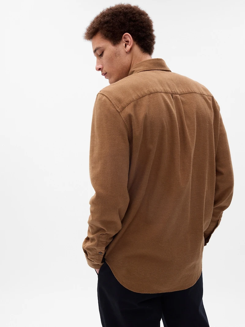 Organic Cotton Midweight Flannel Shirt
