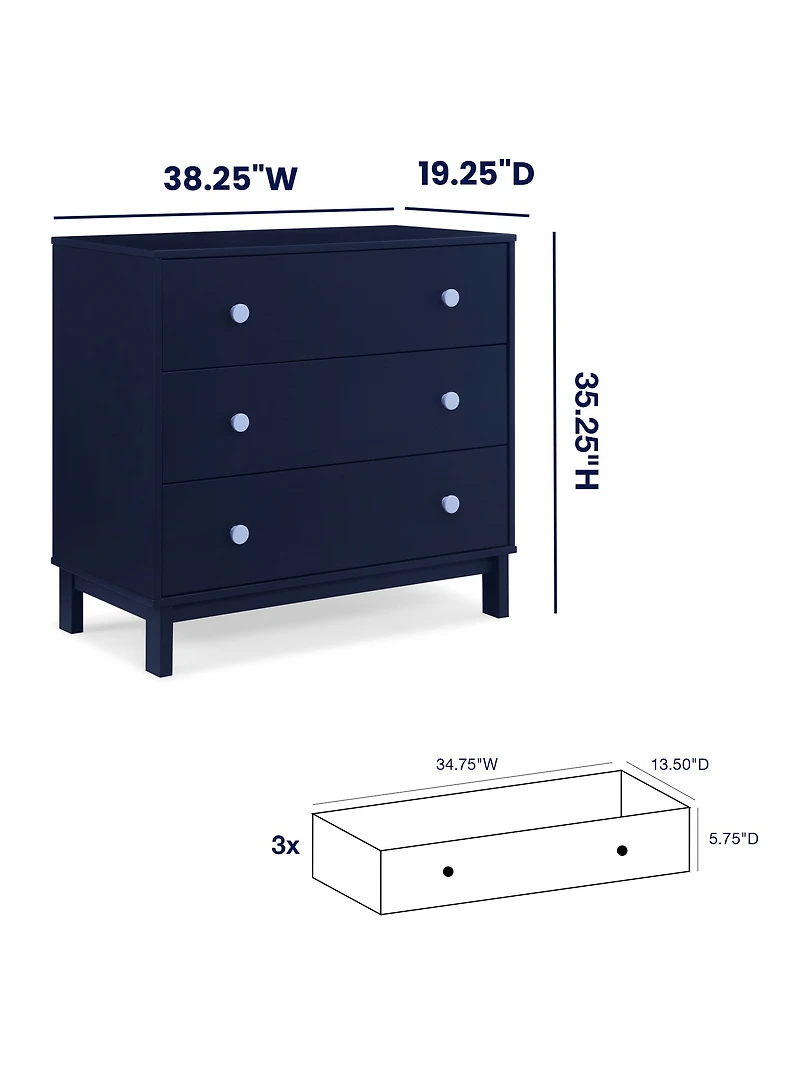 babyGap Legacy Knobs 3 Drawer Dresser