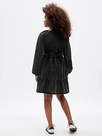 Kids Smocked Denim Dress