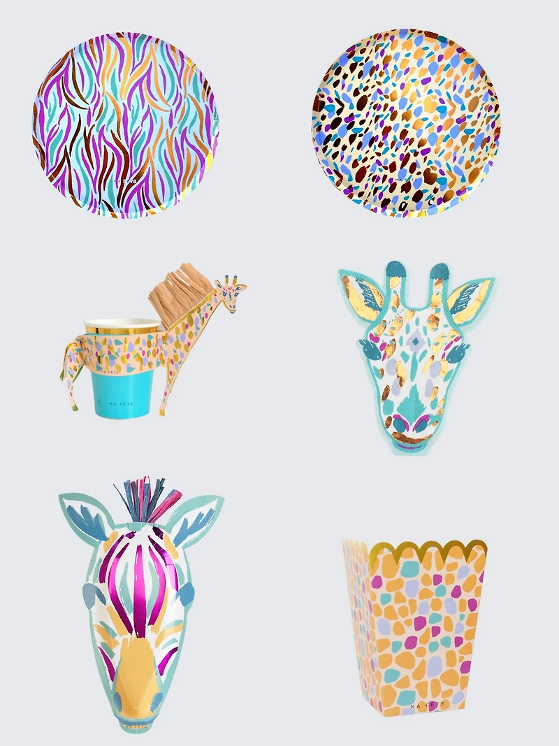 Ma Fete Safari Zebra Tabletop Mini Party Kit