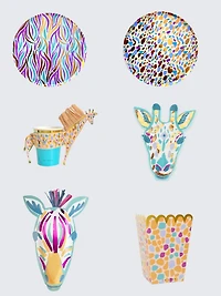 Ma Fete Safari Zebra Tabletop Mini Party Kit