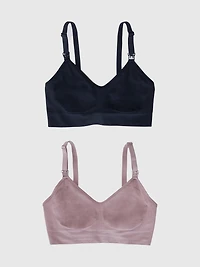 Ingrid and Isabel Basics Maternity Seamless 2 1 Nursing Pumping Bra Pack
