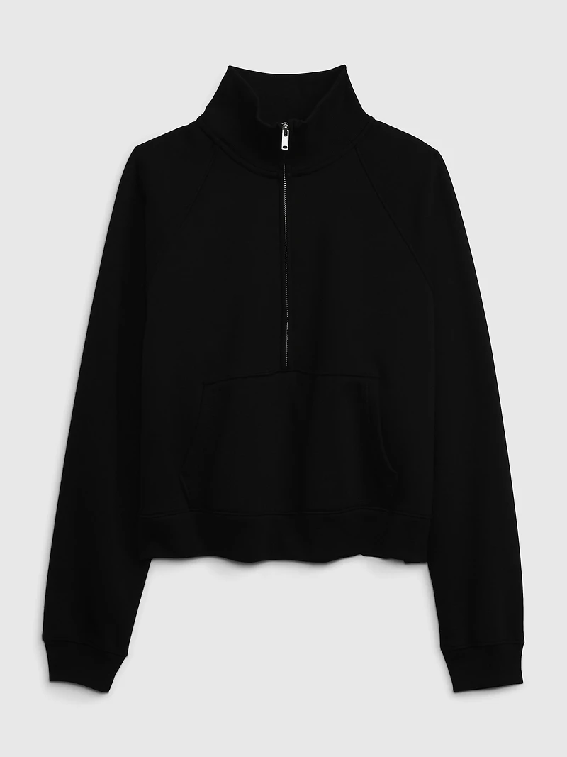 VintageSoft Cropped Half-Zip Pullover