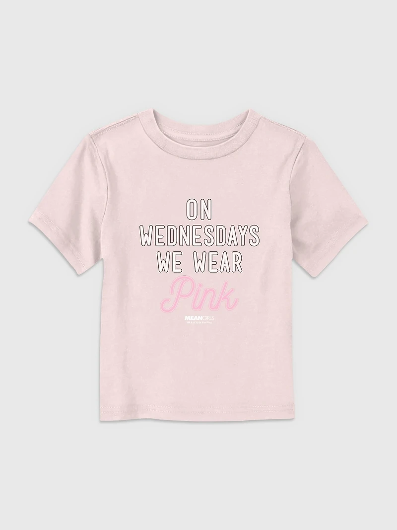 Toddler Mean Girls On Wednesdays We Wear Pink Graphic Tee