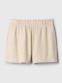 Crinkle Gauze Pull-On Shorts