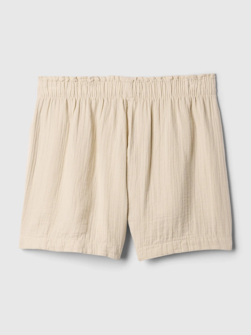 Crinkle Gauze Pull-On Shorts