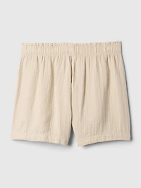 Crinkle Gauze Pull-On Shorts