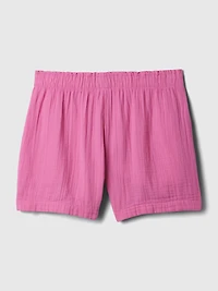 Crinkle Gauze Pull-On Shorts