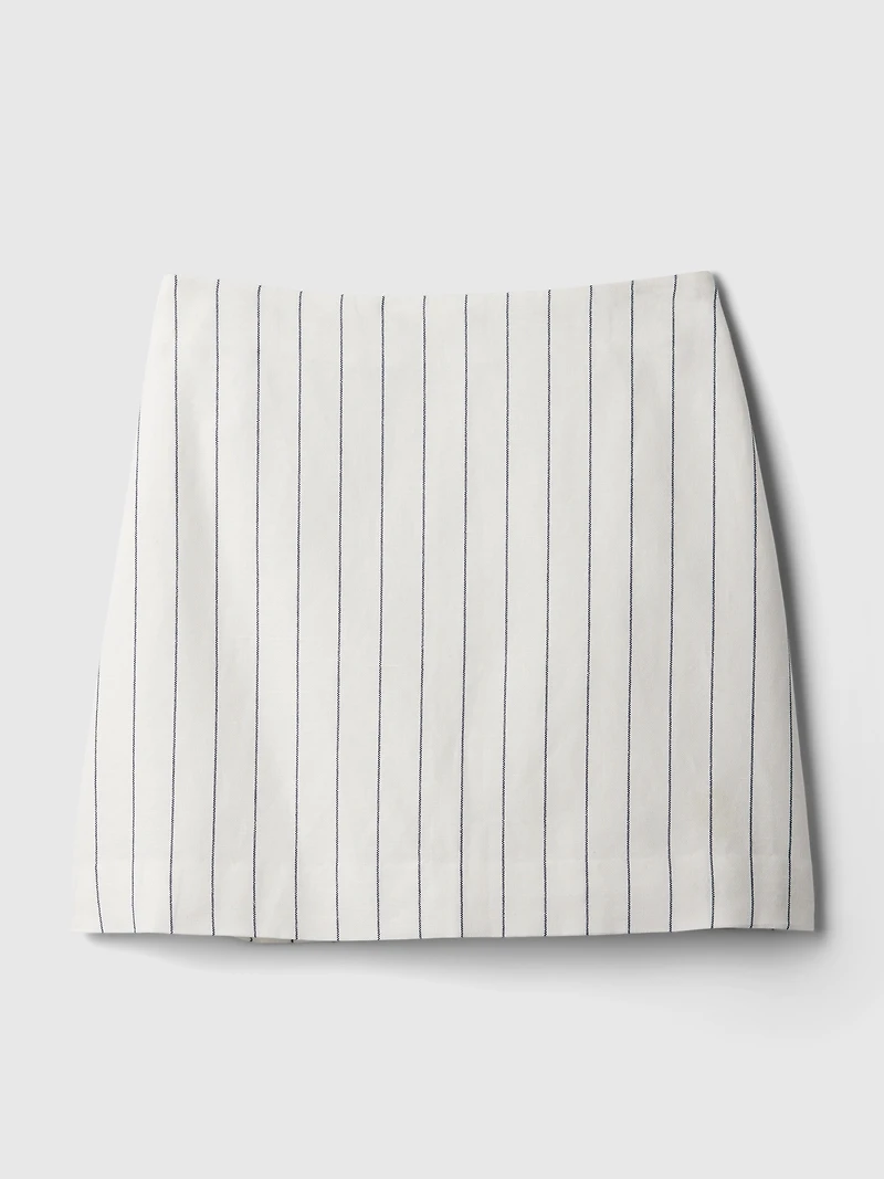 Linen-Cotton Mini Skirt