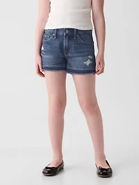Kids Low Rise Stride Denim Shorts