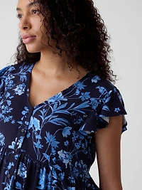 Maternity Flutter-Sleeve Shirt
