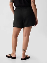 Crinkle Gauze Pull-On Shorts