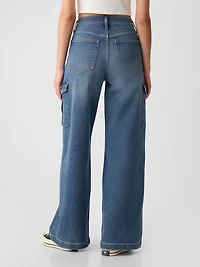 High Rise Stride Wide-Leg Jeans