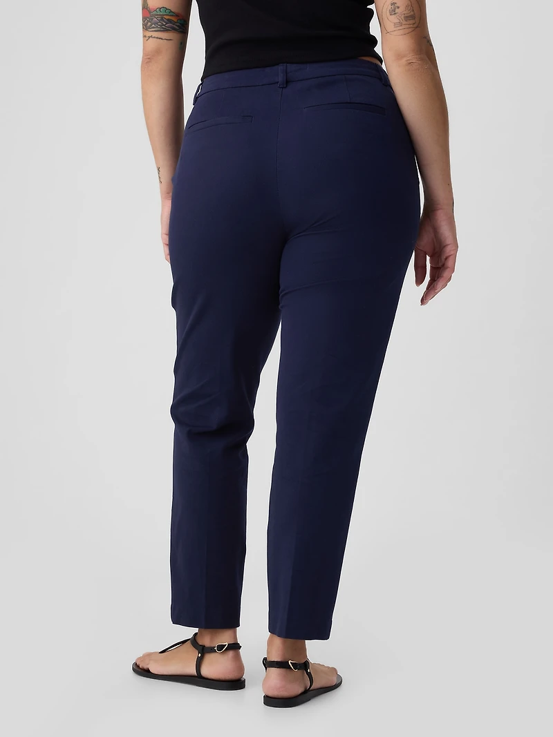 Mid Rise BiStretch Slim Ankle Pants