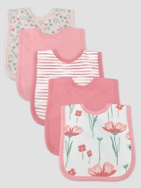 Honest Baby Clothing 5 Pack Organic Cotton Knit 4 In 1 Bib Set