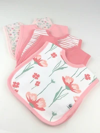 Honest Baby Clothing 5 Pack Organic Cotton Knit 4 In 1 Bib Set