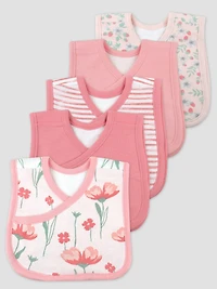 Honest Baby Clothing 5 Pack Organic Cotton Knit 4 In 1 Bib Set