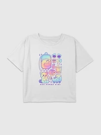 Kids Turning Red Panda Girl Graphic Boxy Crop Tee