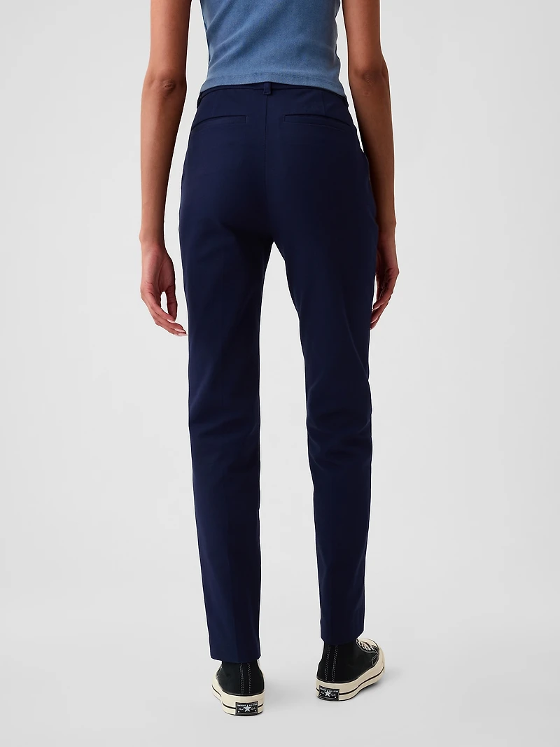 Mid Rise BiStretch Slim Ankle Pants