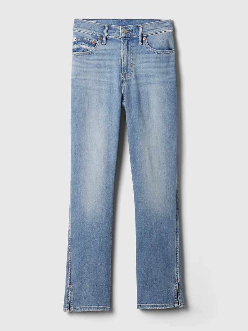 Mid Rise Split-Hem Vintage Slim Jeans