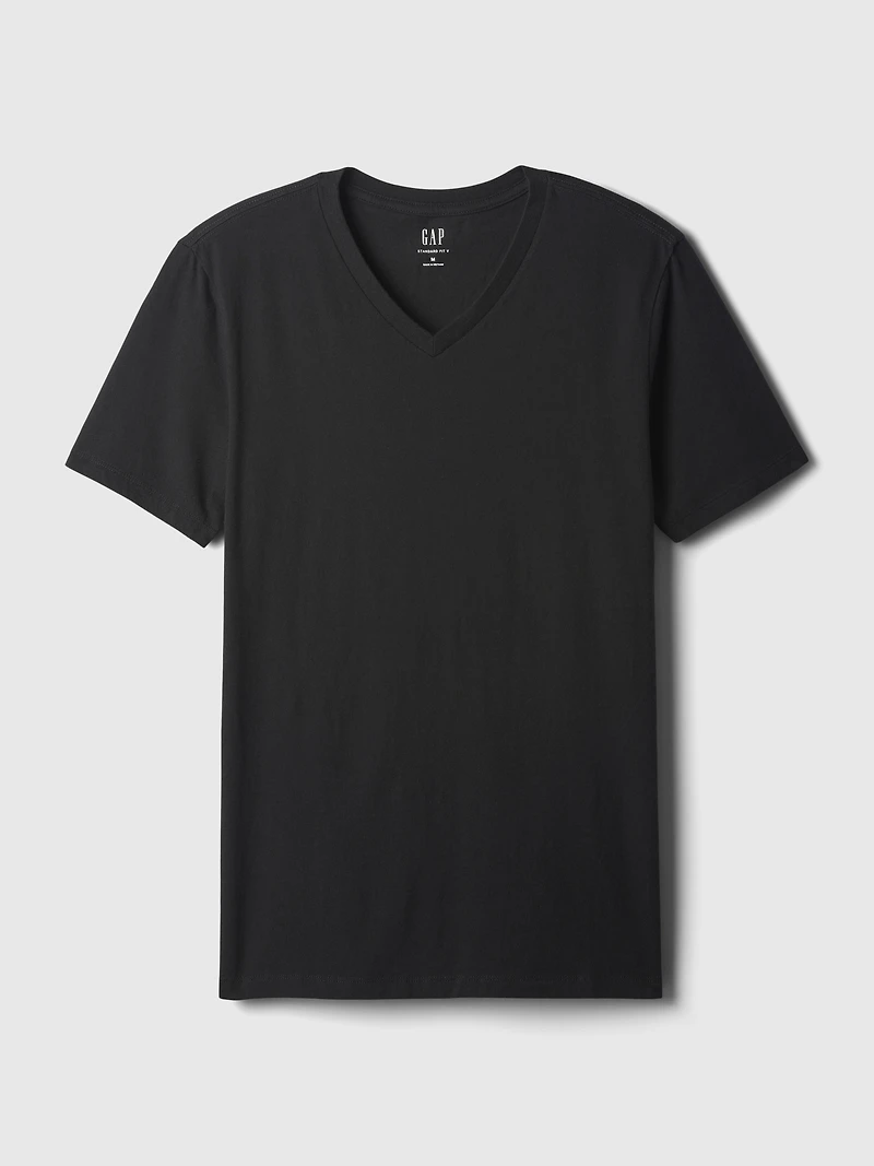 Cotton Jersey V-Neck T-Shirt