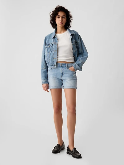 5" Mid Rise Girlfriend Shorts