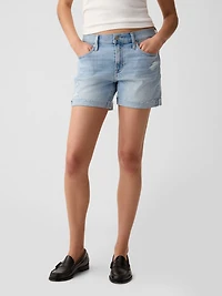 5" Mid Rise Girlfriend Shorts