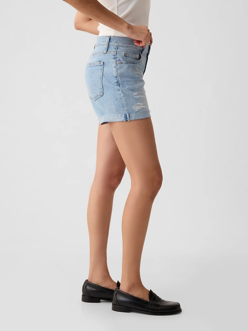 5" Mid Rise Girlfriend Shorts