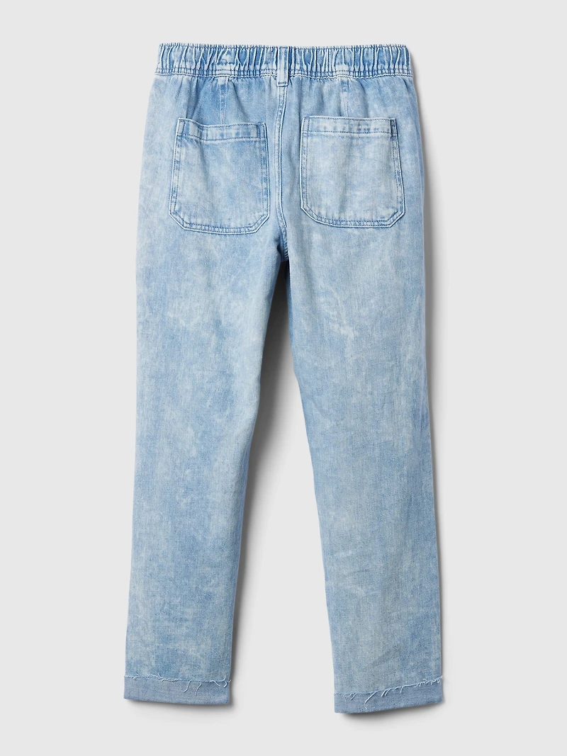 Mid Rise Easy Denim Utility Jeans