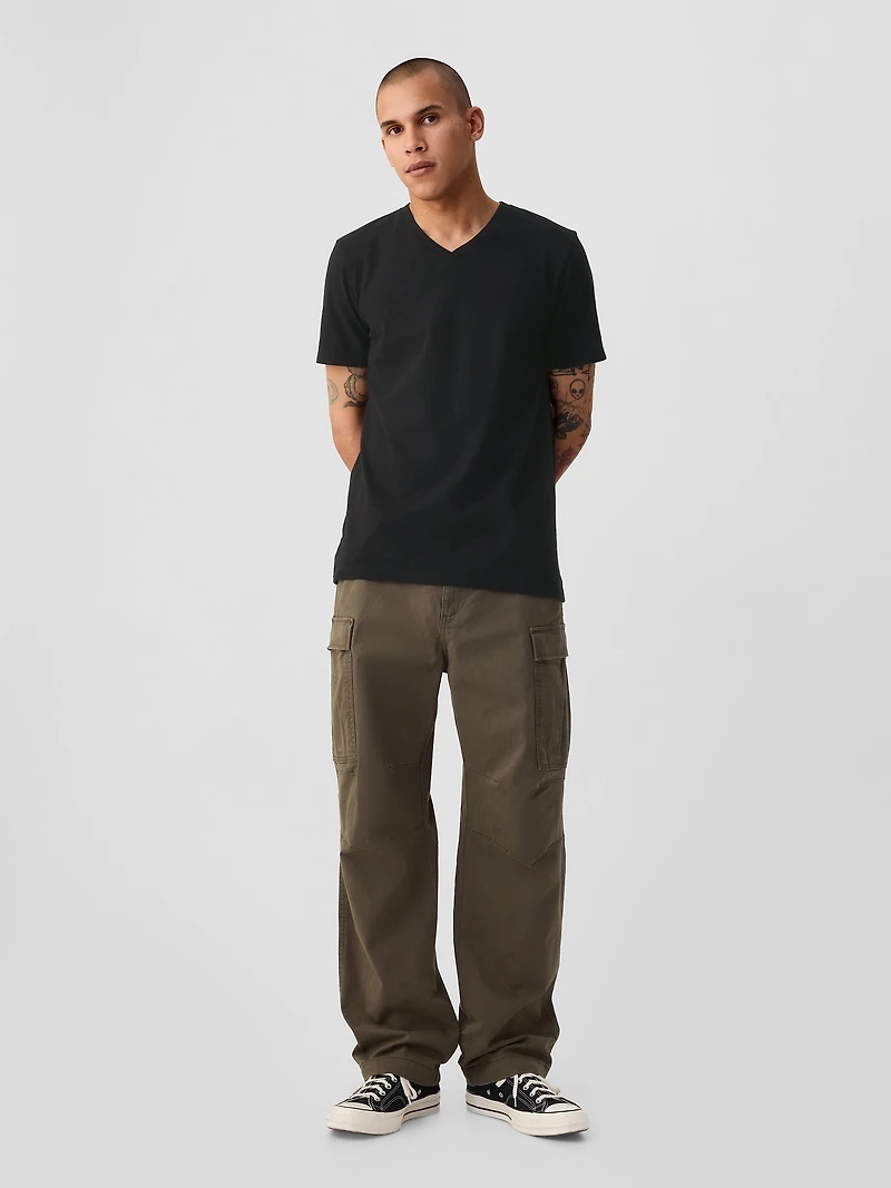 Cotton Jersey V-Neck T-Shirt
