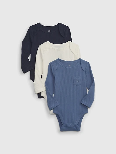 Baby First Favorites TinyRib Bodysuit (3-Pack