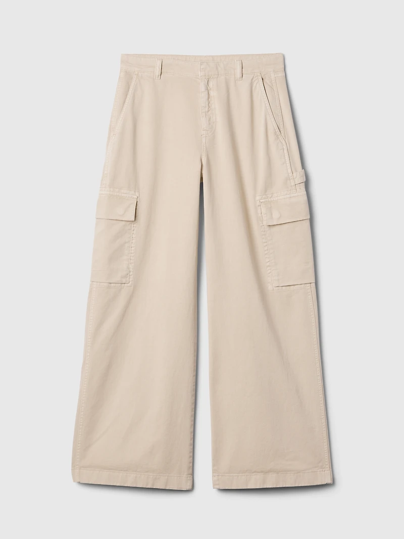 Mid Rise Cargo Baggy Khakis