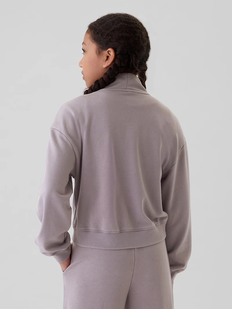 Kids VintageSoft Half-Zip Crop Pullover