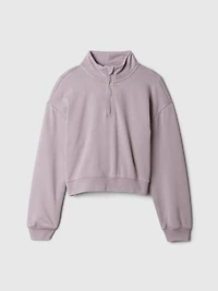 Kids VintageSoft Half-Zip Crop Pullover