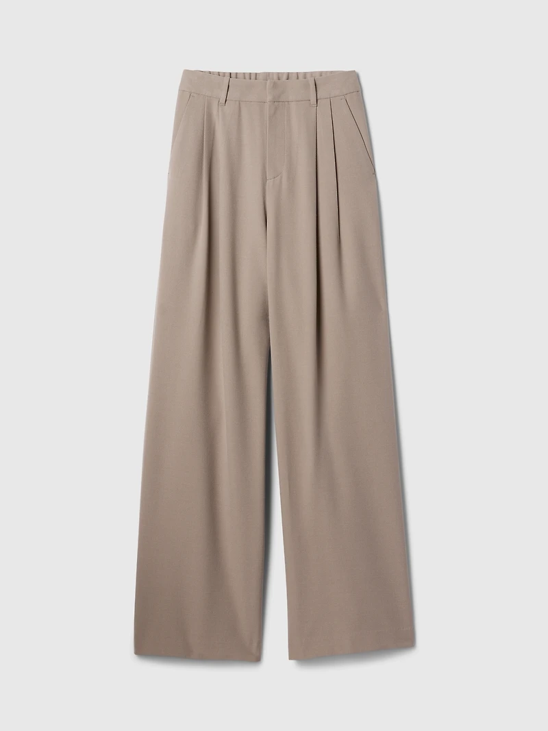 365 High Rise Brushed Twill Pleated Trousers