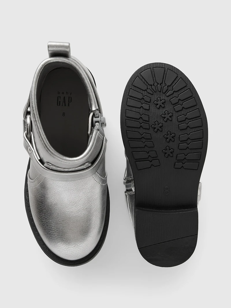 Baby & Toddler Metallic Moto Boots