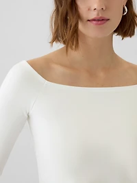 Modern Off-Shoulder Crop T-Shirt