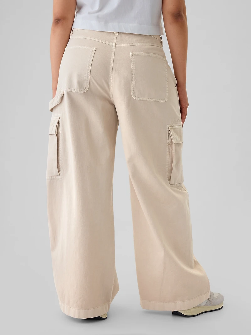 Mid Rise Cargo Baggy Khakis