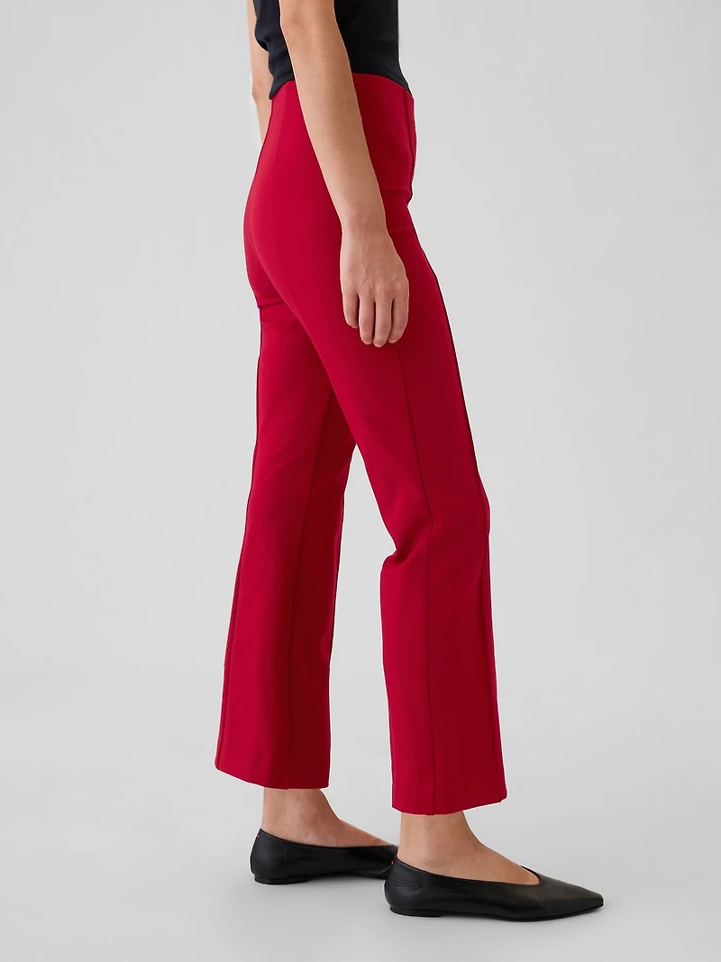 High Rise Double Knit Crop Kick Pants