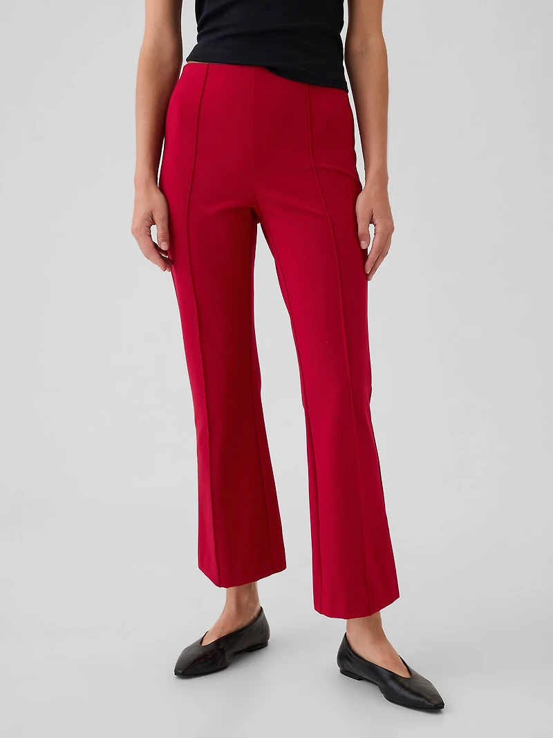 High Rise Double Knit Crop Kick Pants