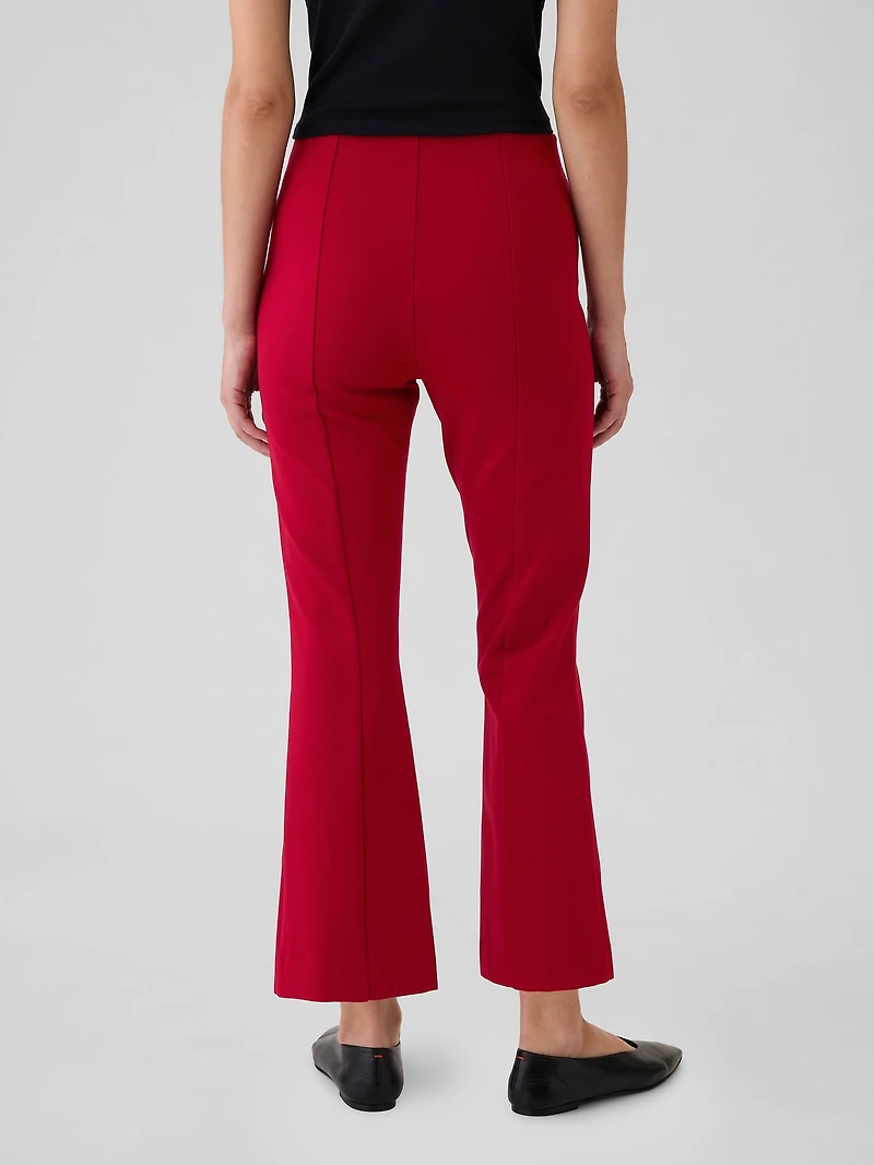 High Rise Double Knit Crop Kick Pants