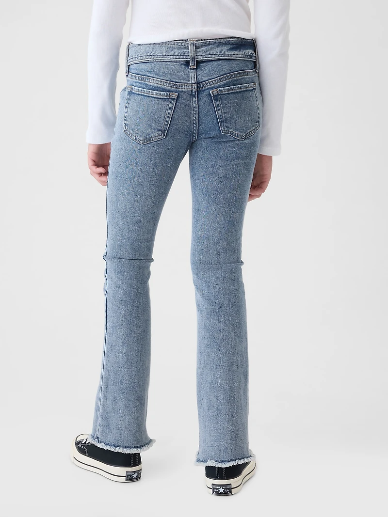 Kids Low Rise Belted Boot Jeans
