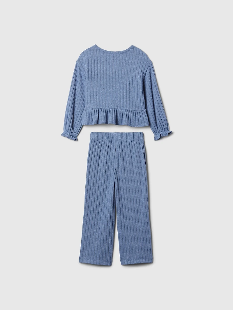Baby & Toddler Softspun Ruffle Rib Outfit Set