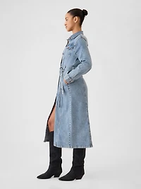 Belted Denim Midi Dress