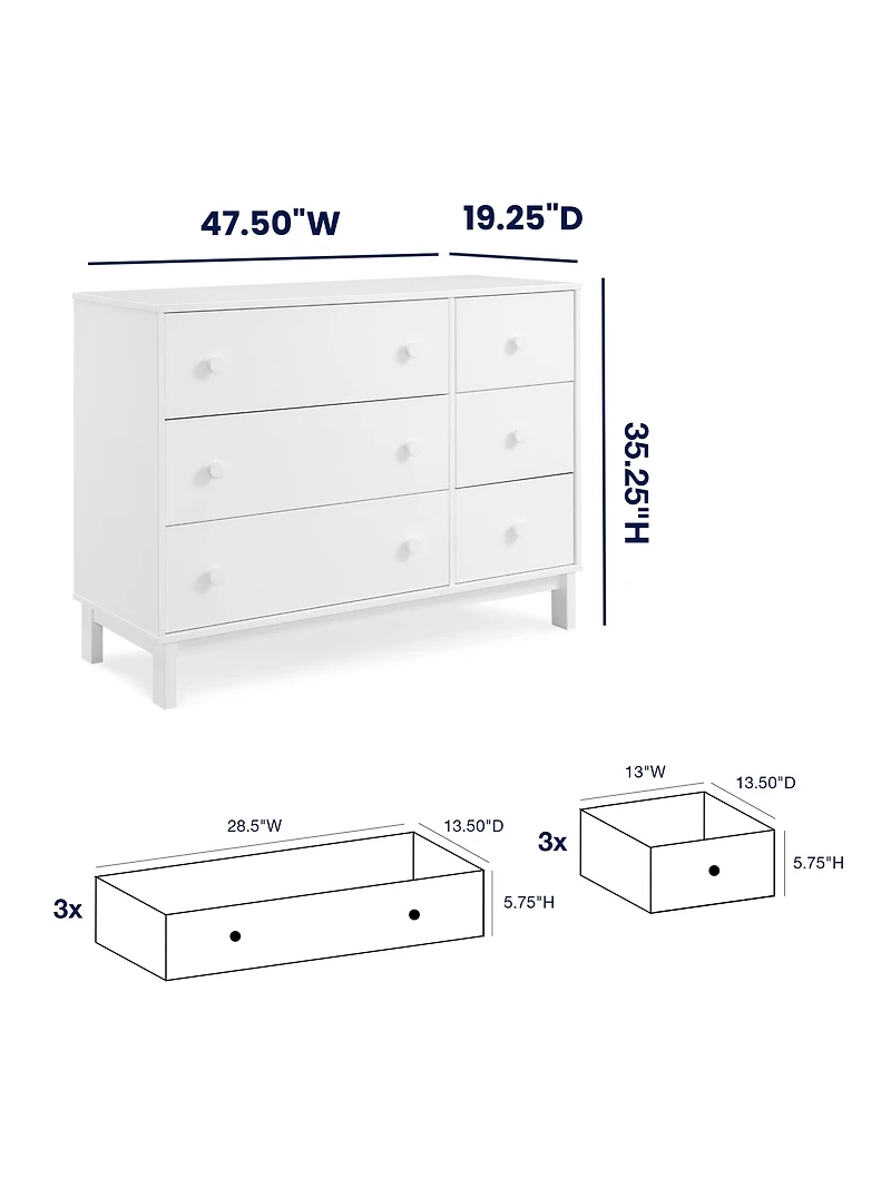 babyGap Legacy Knobs 6 Drawer Dresser